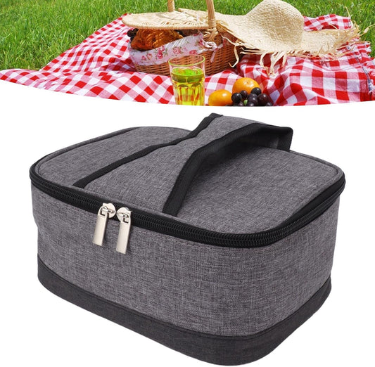 Natudeco Tragbarer Speisenwärmer Lunchbox Tasche Warmhaltebehälter USB-Heizung Lunchtasche Elektrischer Lebensmittel-Heizbehälter Kleine Kühltasche Arbeit Reisen Büro Picknick
